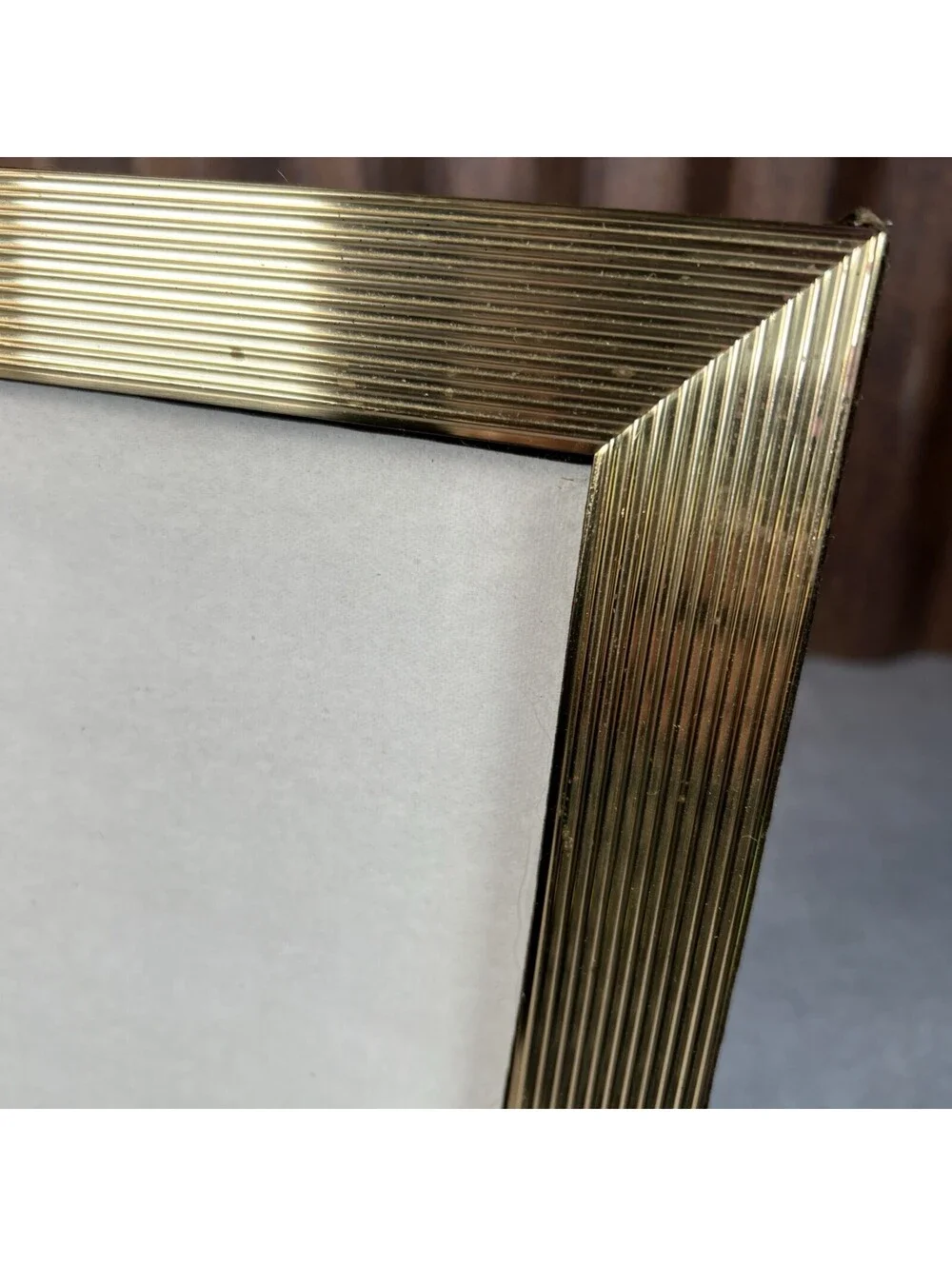 VTG Gold Tone Metal Picture Frame Vertical or Horizontal 8x10 in - 1301-2O